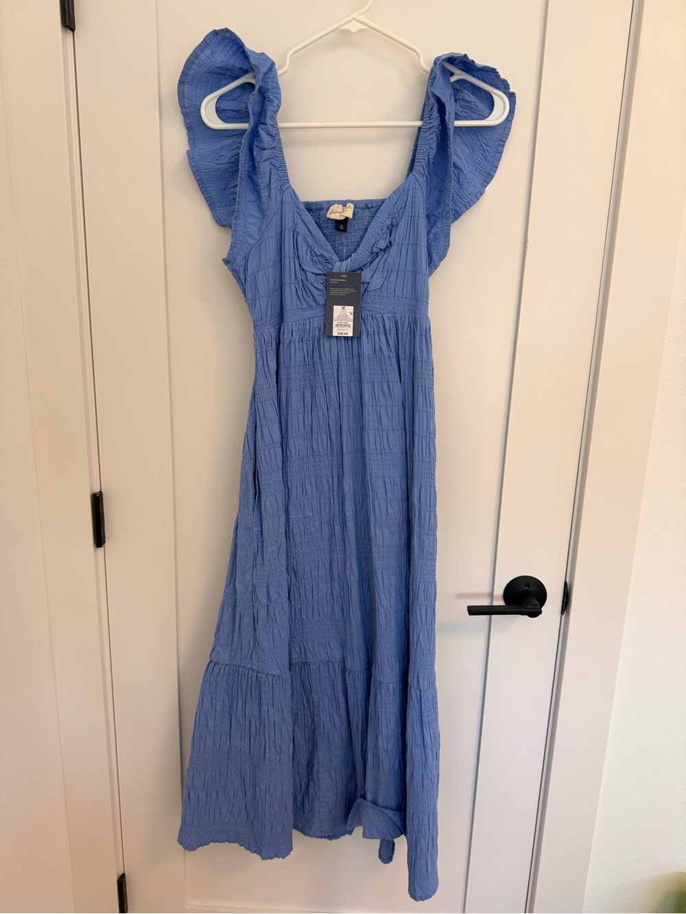 NWT Target Universal Thread Blue Ruffle-Sleeve Maxi Dress
